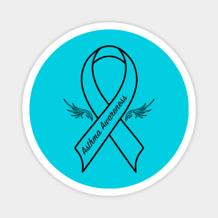 Asthma Awareness Ribbon with Wings Magnet